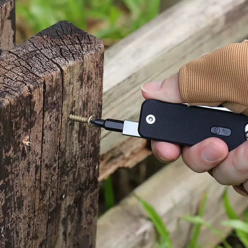 S503G Flex Companion Tool Modular Design and Customizable Pocket Tool, Preinstalled with 8 Essential Tools (1/4" Bit Drive