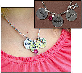 Breast Cancer Strength Necklace