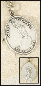 Girl's St. Christopher Lacrosse Pendant