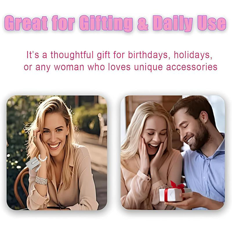 Christmas Gift Free!Ship! Keychain Wristlet Wallets for Women Cute Silicone Beaded Credit Card Holder Aesthetic Key Ring Bracelet Leopard Wallet Flower