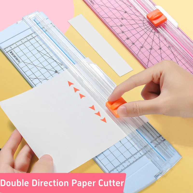 Double Direction Portable Paper Cutter,A3 A4 A5 Photo Paper Trimmer School Office Student Handbook Making Stationery Supplies