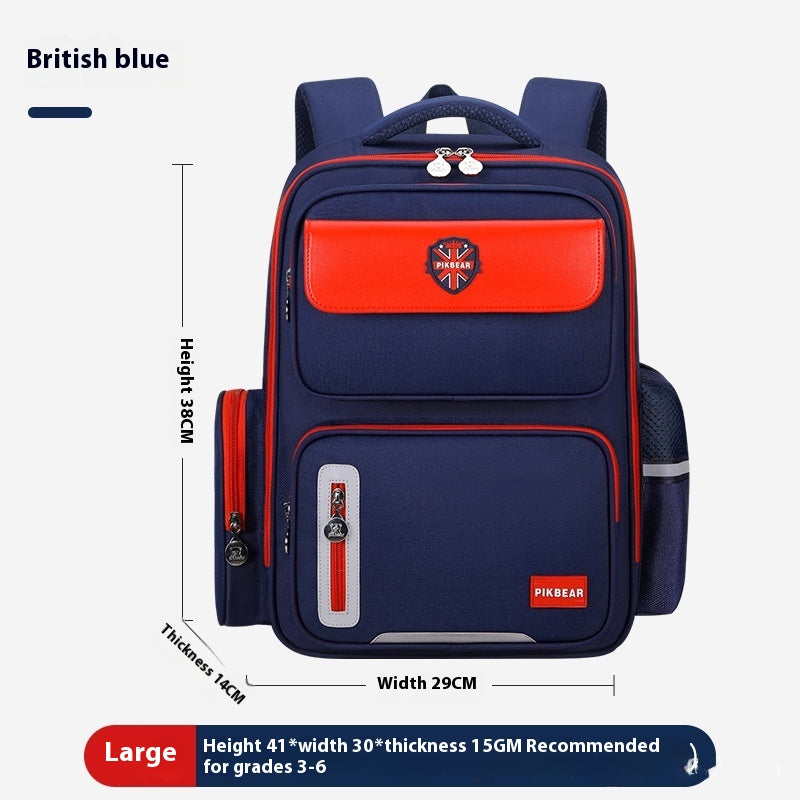 PIKBEAR Waterproof Kids School Backpack – Ergonomic Burden-Relief Bag for Primary School Students