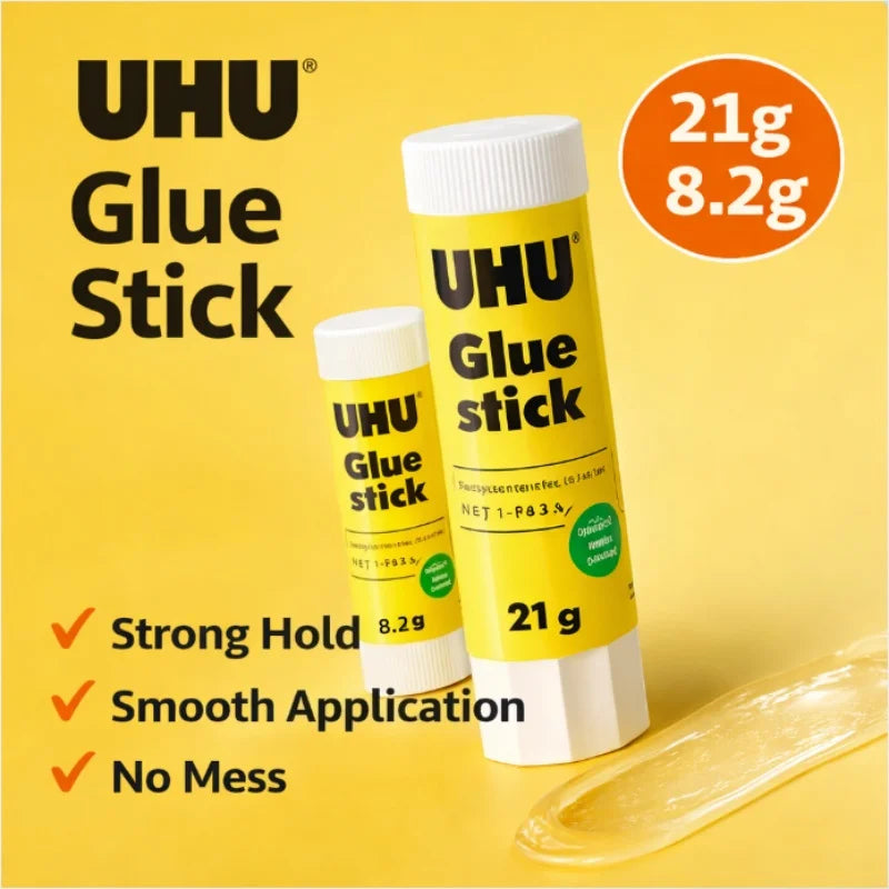 UHU Glue Stick 8.2g 21g Strong Adhesive Solid Glue No Mess School Office Craft Paper Glue Stick