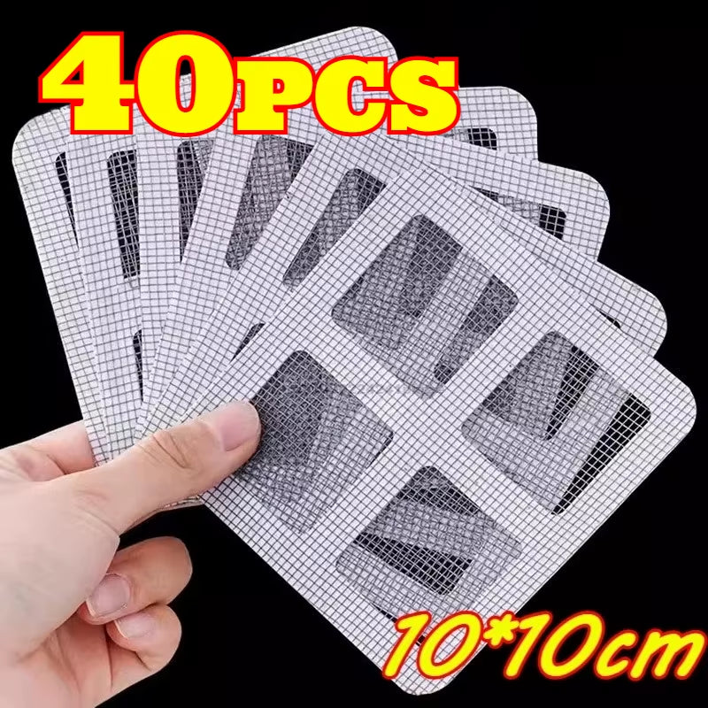 10/20/30Pcs Disposable Shower Drain Hair Catcher Mesh Stickers, Floor Drain Hair Filter, Disposable Hair Catchers for Shower