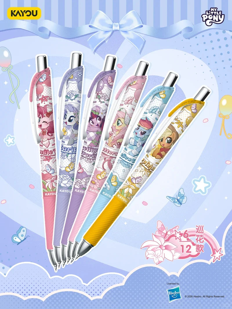 New My Little Pony Official Friendship is Magic Series Stationery Blind Box 0.5mm Ultra-Smooth Clickable Ballpoint Pen Girl Gift