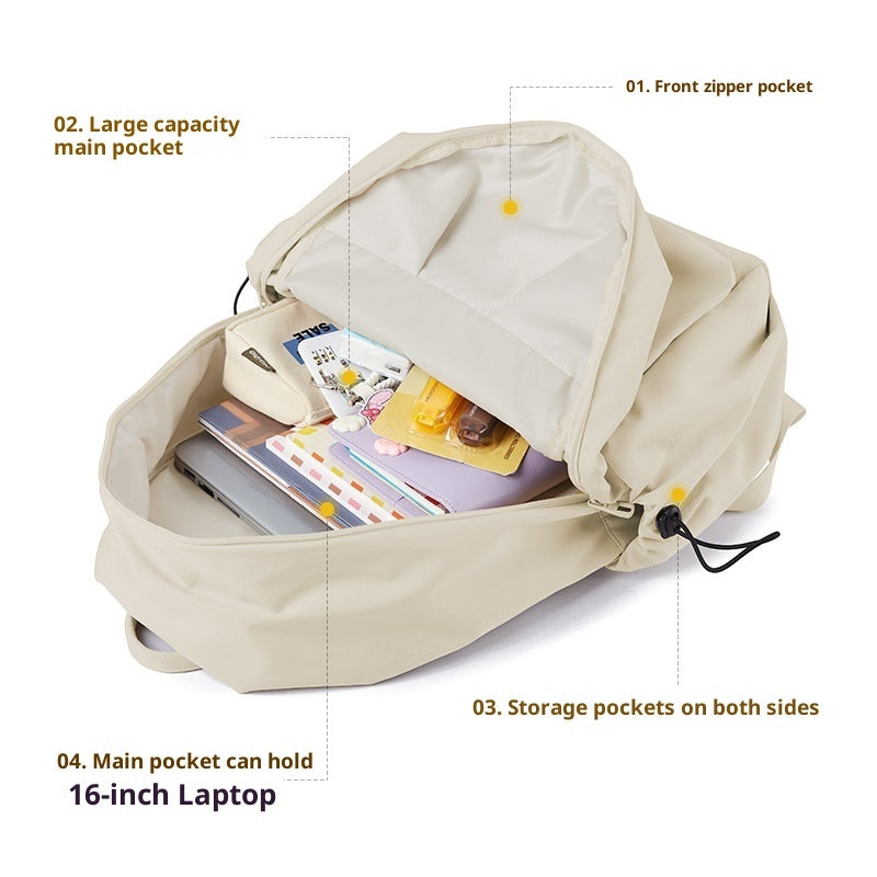 Mori Leisure Backpack – Lightweight Oxford School & College Bag | Khaki, Black, Green | 15.6"