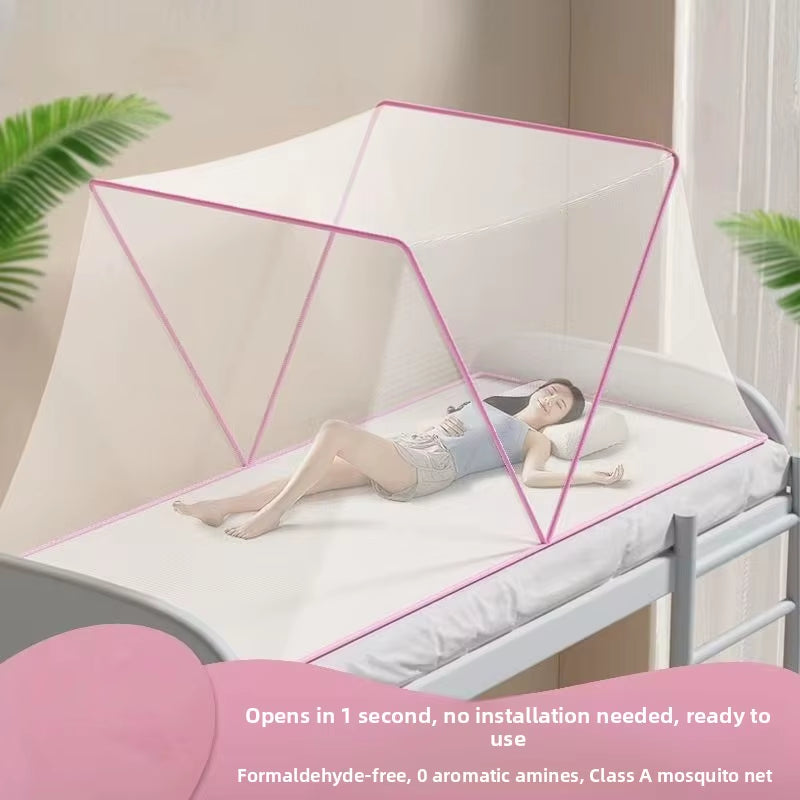 Portable Foldable Mosquito Net Easy to Carry No Installation Required Travel Friendly Dormi Bunk Bed Anti-Mosquito