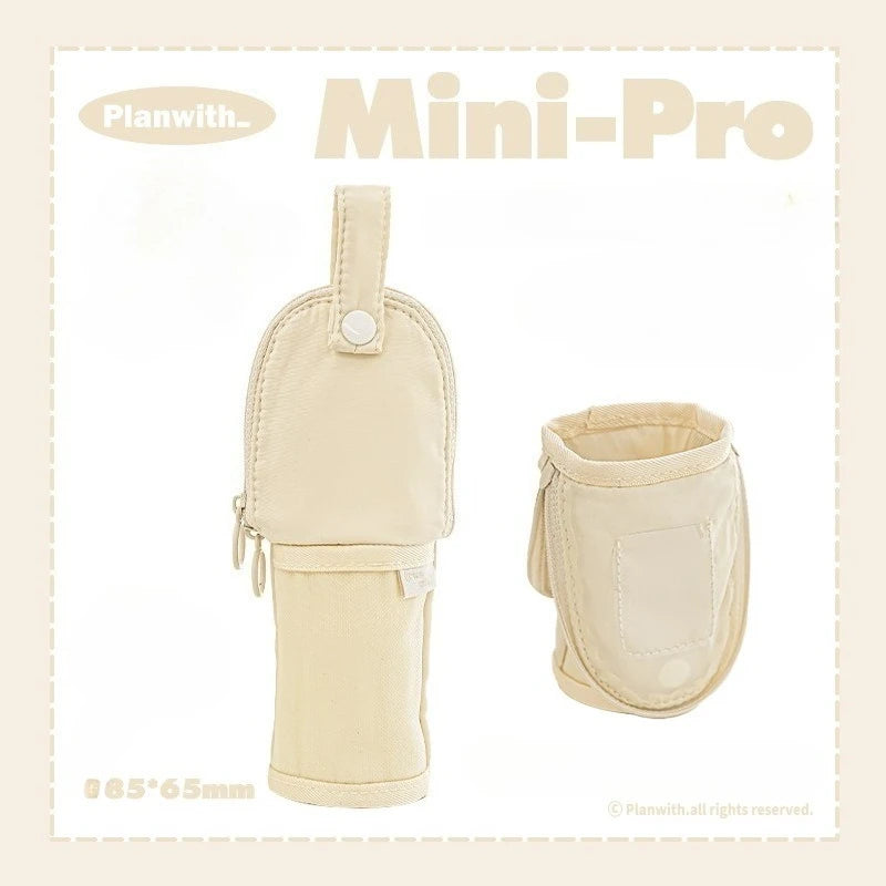 Mini Foldable Portable Clover Pencil CaseStandable Pen Holder  Hangable Desk Organizer Multi-Functional School Office Supplies
