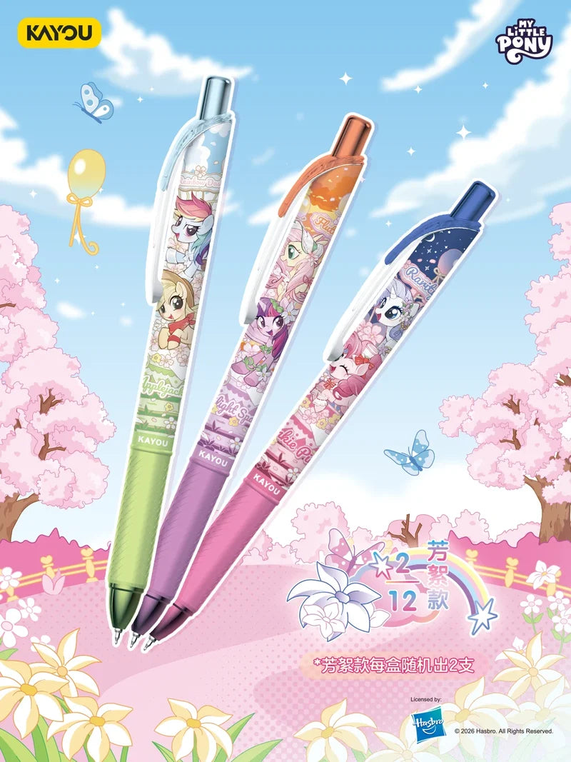 New My Little Pony Official Friendship is Magic Series Stationery Blind Box 0.5mm Ultra-Smooth Clickable Ballpoint Pen Girl Gift
