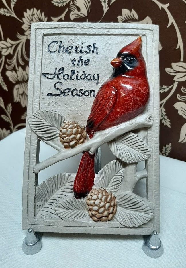 Christmas Cardinal Wall Plaque