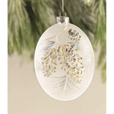 Frosted Pine Cone Ornament