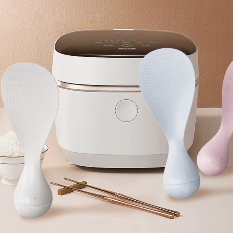 Food Grade Silicone Tumbler Rice Spoon Non Stick Standing Rice Spoon Scooper Home Heat Resistant Rice Cooker Kitchen Accessories