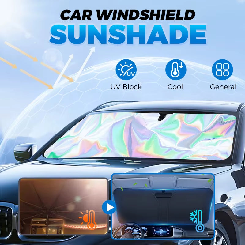 Car Sunshade for Windshield Foldable Laser Sunshade Summer Sun Protection Heat Insulation UV Ray Front Windshield Sunshade Panel