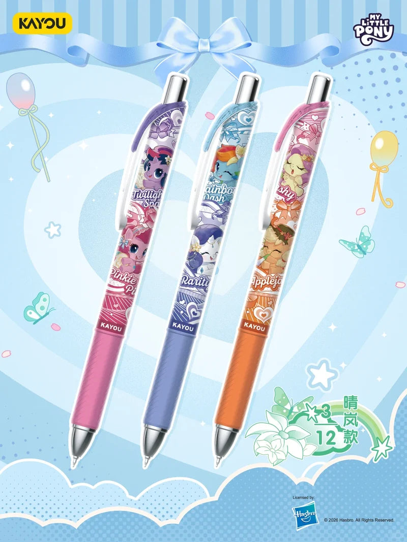 New My Little Pony Official Friendship is Magic Series Stationery Blind Box 0.5mm Ultra-Smooth Clickable Ballpoint Pen Girl Gift