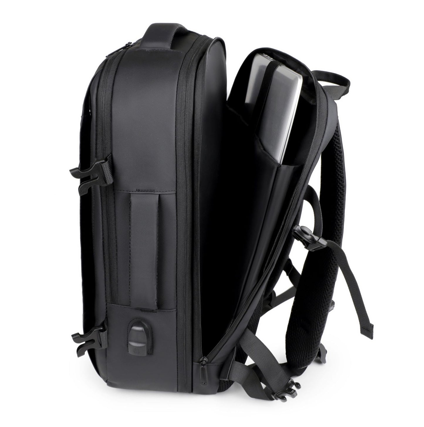 Business backpack, backpack with expandable capacity for business trips, laptop bag for commuting, large capacity for men