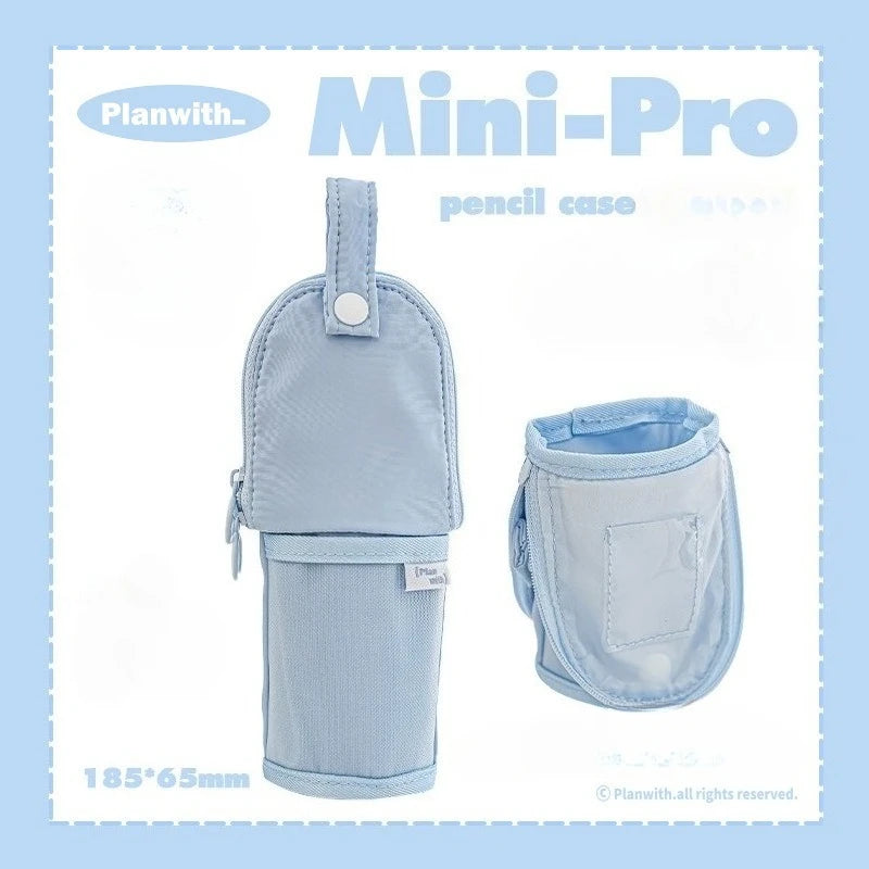 Mini Foldable Portable Clover Pencil CaseStandable Pen Holder  Hangable Desk Organizer Multi-Functional School Office Supplies