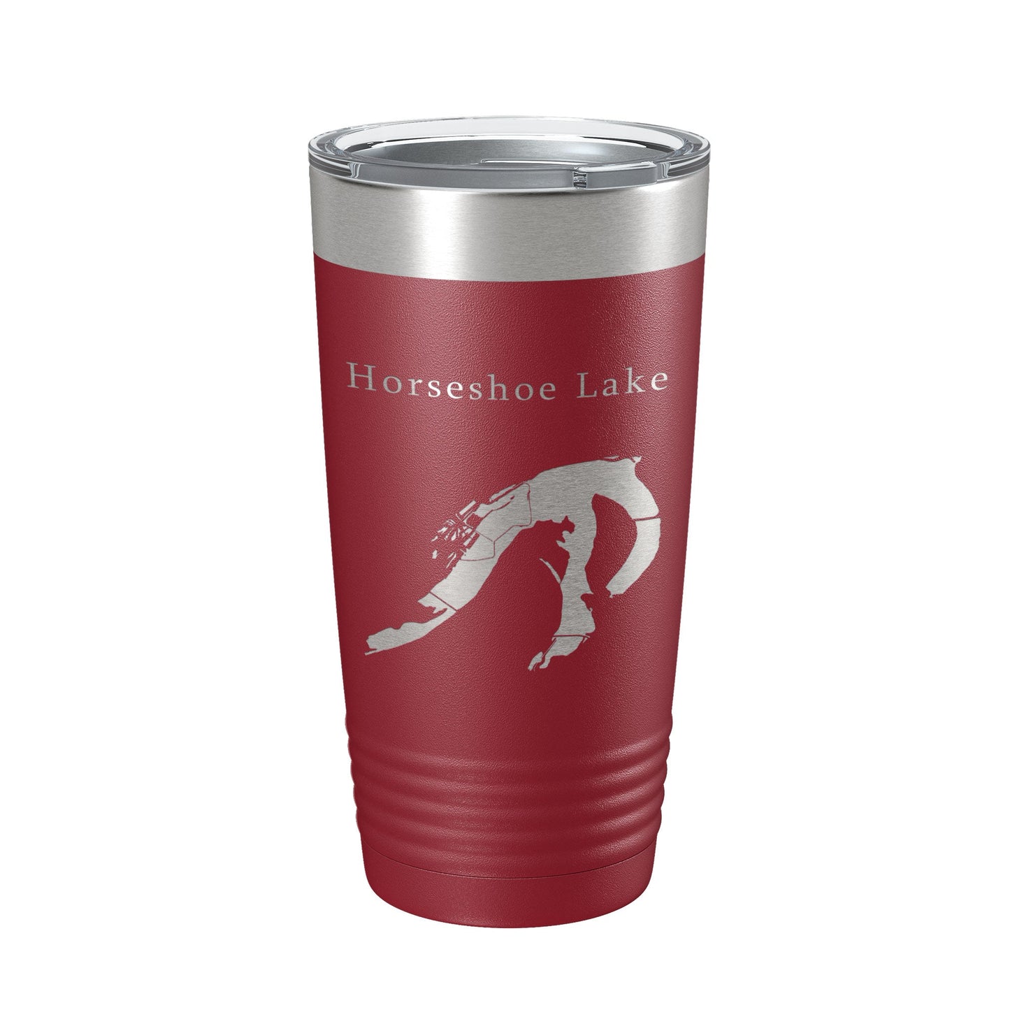 Horseshoe Lake Map Tumbler Travel Mug Insulated Laser Engraved Coffee Cup St. Louis Illinois 20 oz