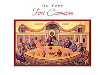 Last Supper First Communion Card