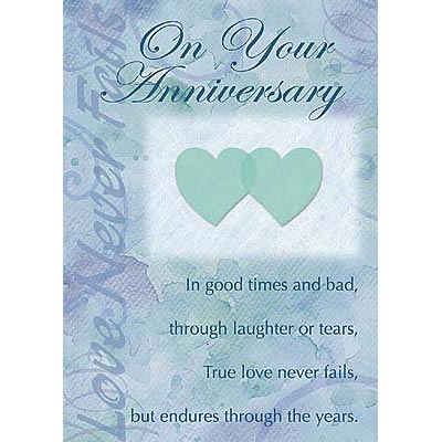 Love Never Fails Anniversary Card