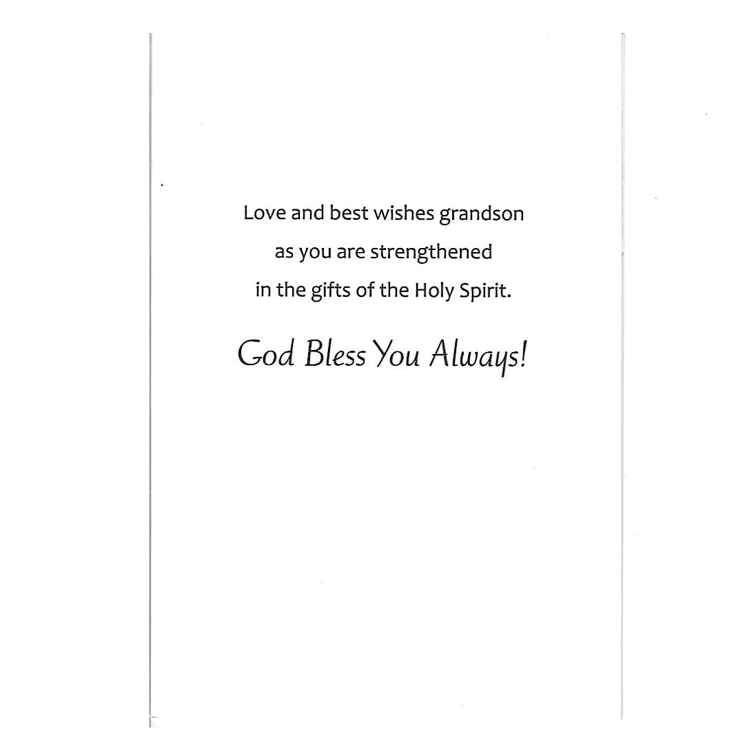 Grandson Confirmation Card