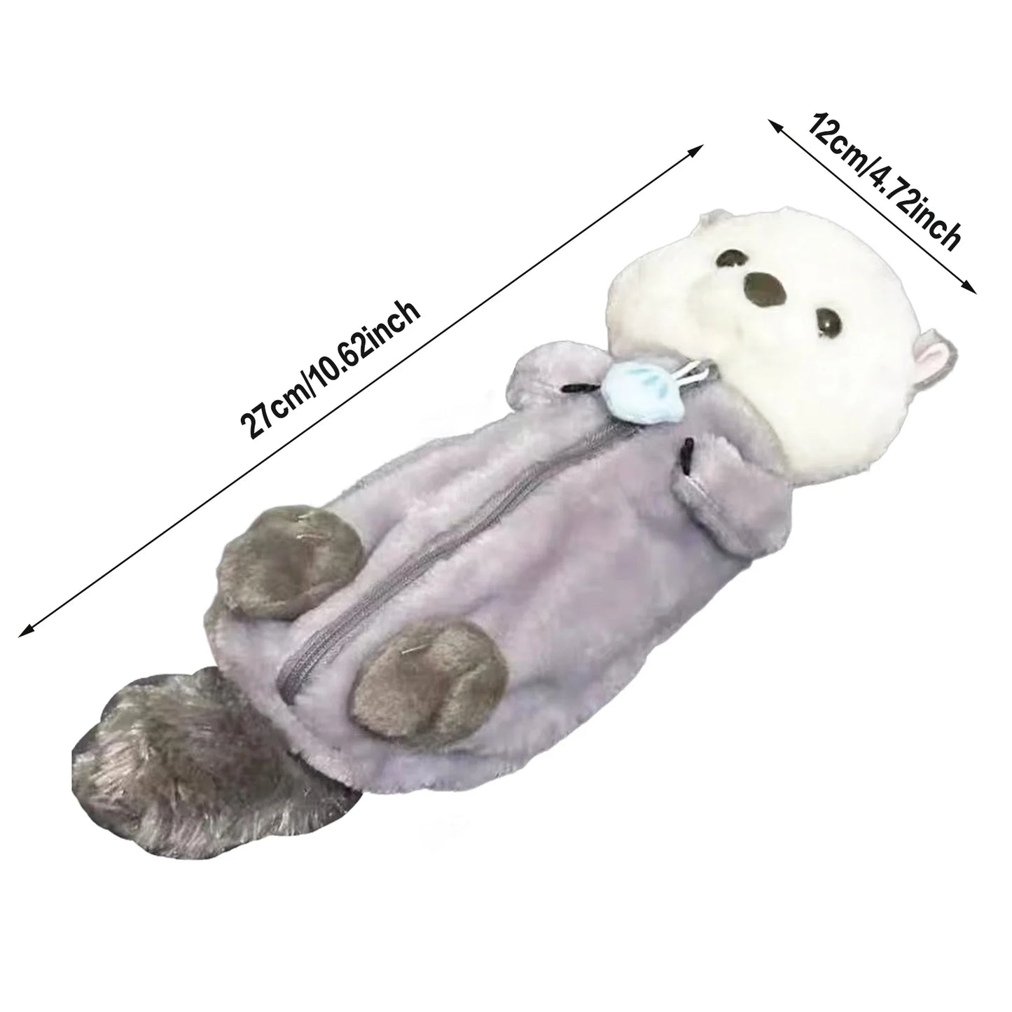 Creative Plush Toy Pencil Case Soft Cute Stress Relief Ins Style Kawaii Stationery Bag for Kids School Supplies