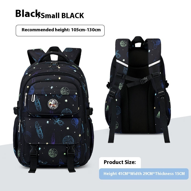 Kids Starry Sky School Backpack – Spine Support, Waterproof Oxford Cloth (Grades 5–9)