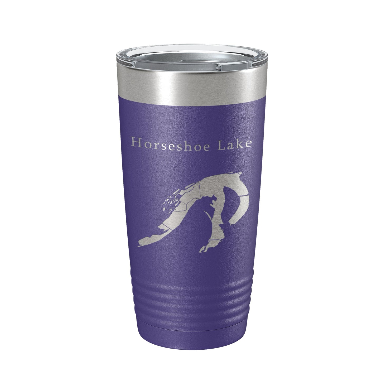 Horseshoe Lake Map Tumbler Travel Mug Insulated Laser Engraved Coffee Cup St. Louis Illinois 20 oz