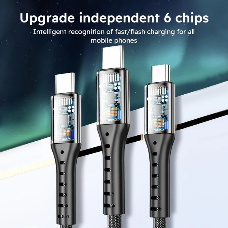 Charge Fast & Stay Connected! 🚀✨ Check Out Our 2-Pack 1.2M Super Fast Charging USB Cable - Mfi Certified 3 in 1 with Type-C, Micro USB, and IP Port! Perfect for All Your Devices! 📱🔌 #Fastcharging #Techessentials
