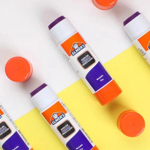 Original Elmer's Disappearing Purple Glue Stick 22g Washable School Craft Adhesive Dries Clear No Mess Non Toxic