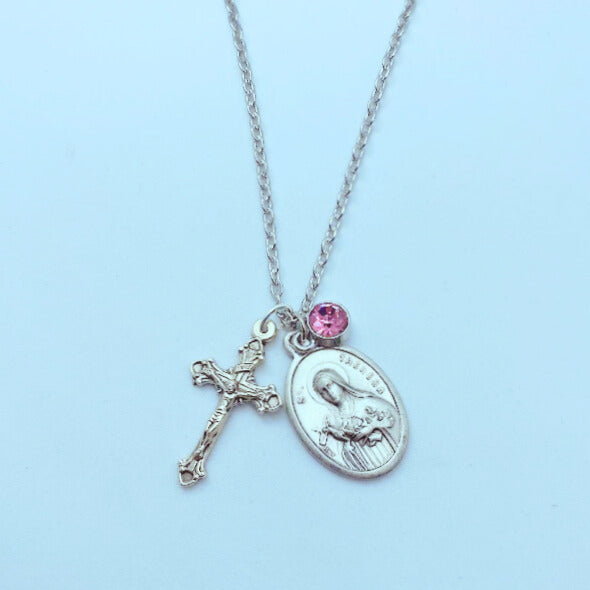 Crucifix with Saint Thérèse of Lisieux Medal