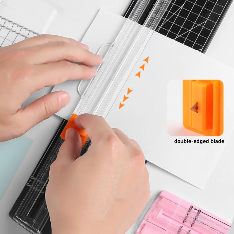 Double Direction Portable Paper Cutter,A3 A4 A5 Photo Paper Trimmer School Office Student Handbook Making Stationery Supplies