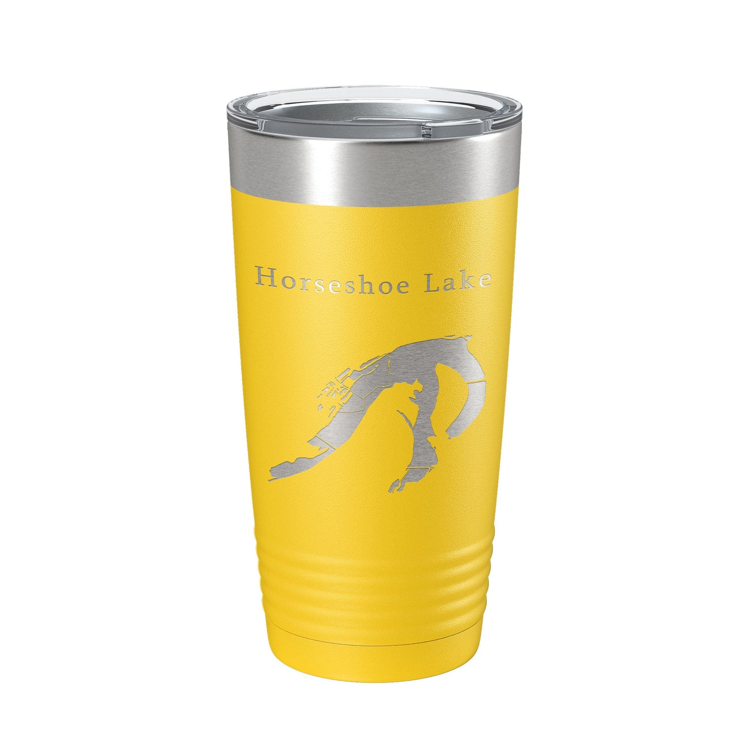 Horseshoe Lake Map Tumbler Travel Mug Insulated Laser Engraved Coffee Cup St. Louis Illinois 20 oz