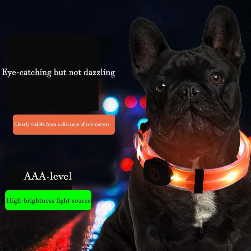 LED Dog Collar Light Rechargeable Color Changing Glow in the Dark Waterproof for Large Small Medium Dogs Halloween Cloak Photo Prop Black Friday Deals