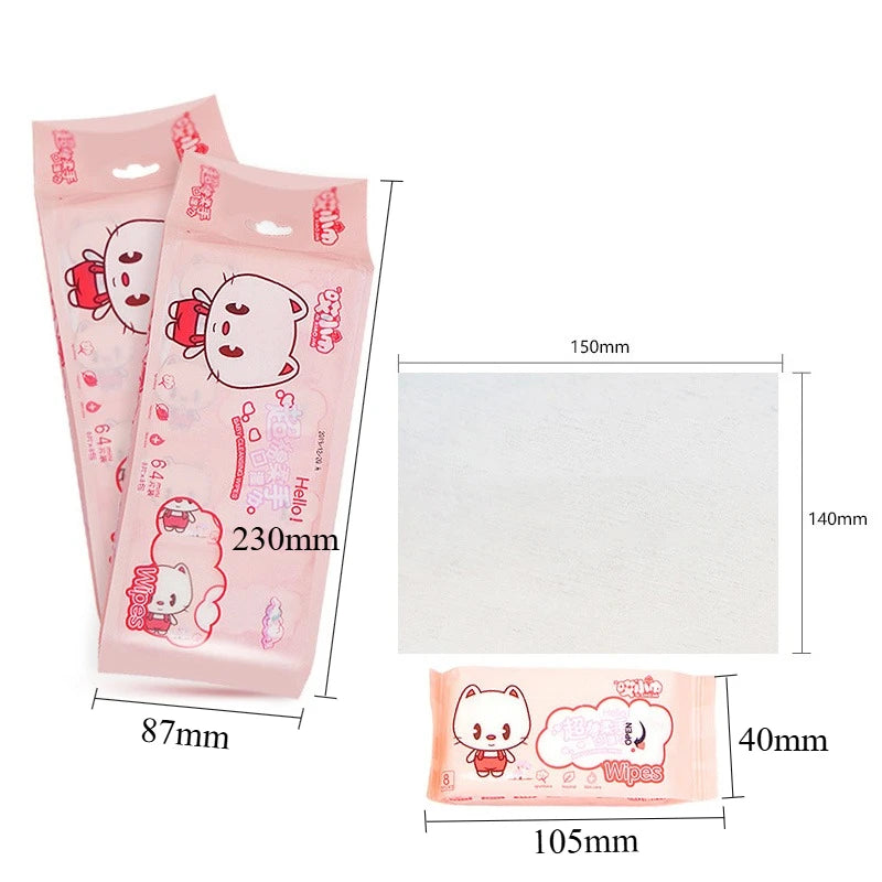 Disposable Multipurpose Mini Hand Wipes/Portable Travel Size Special Extraction Hand Mouth Cleaning Wipes Home School Supplies