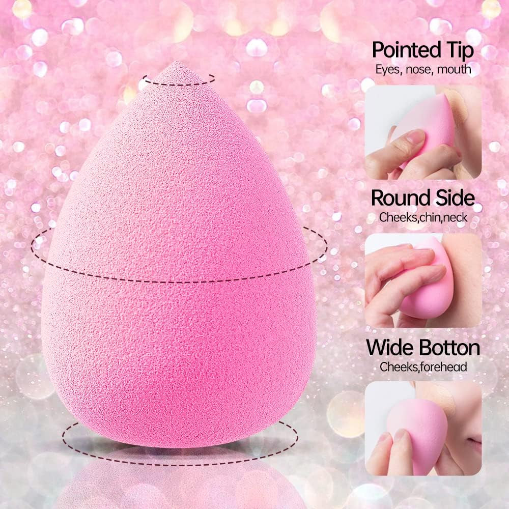 MAGMAC 10 Pcs Perfect Makeup Sponge Set Blender, Beauty Sponge Makeup Blender Flawless for Liquid,Multi-Colored Makeup Sponges