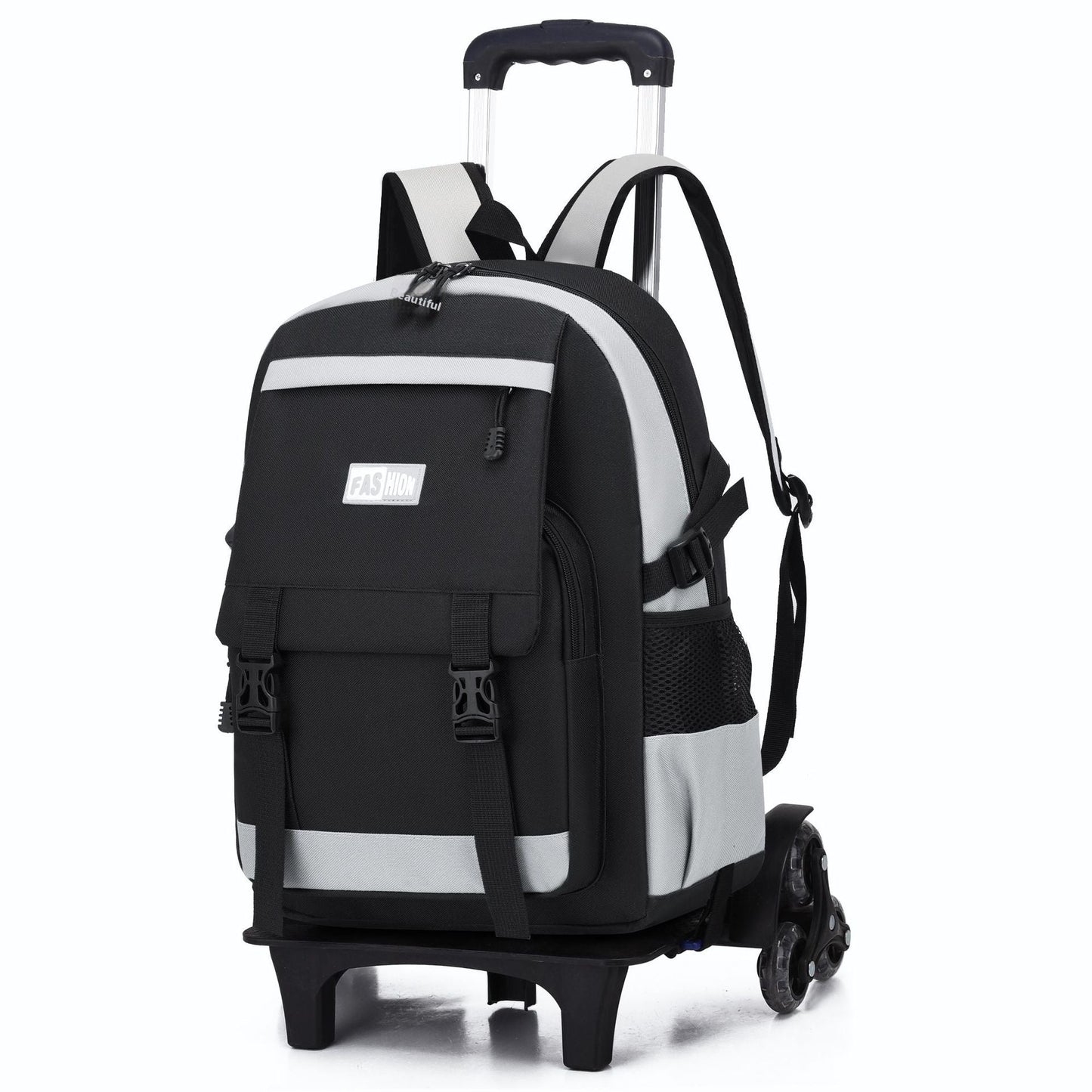 Kids Large Capacity Trolley School Backpack with Wheels – Primary School Pull Rod Bag