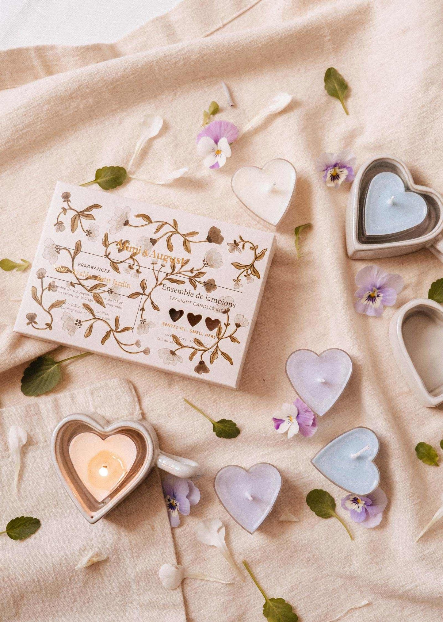 Blush Hearts Tealight Candle Kit