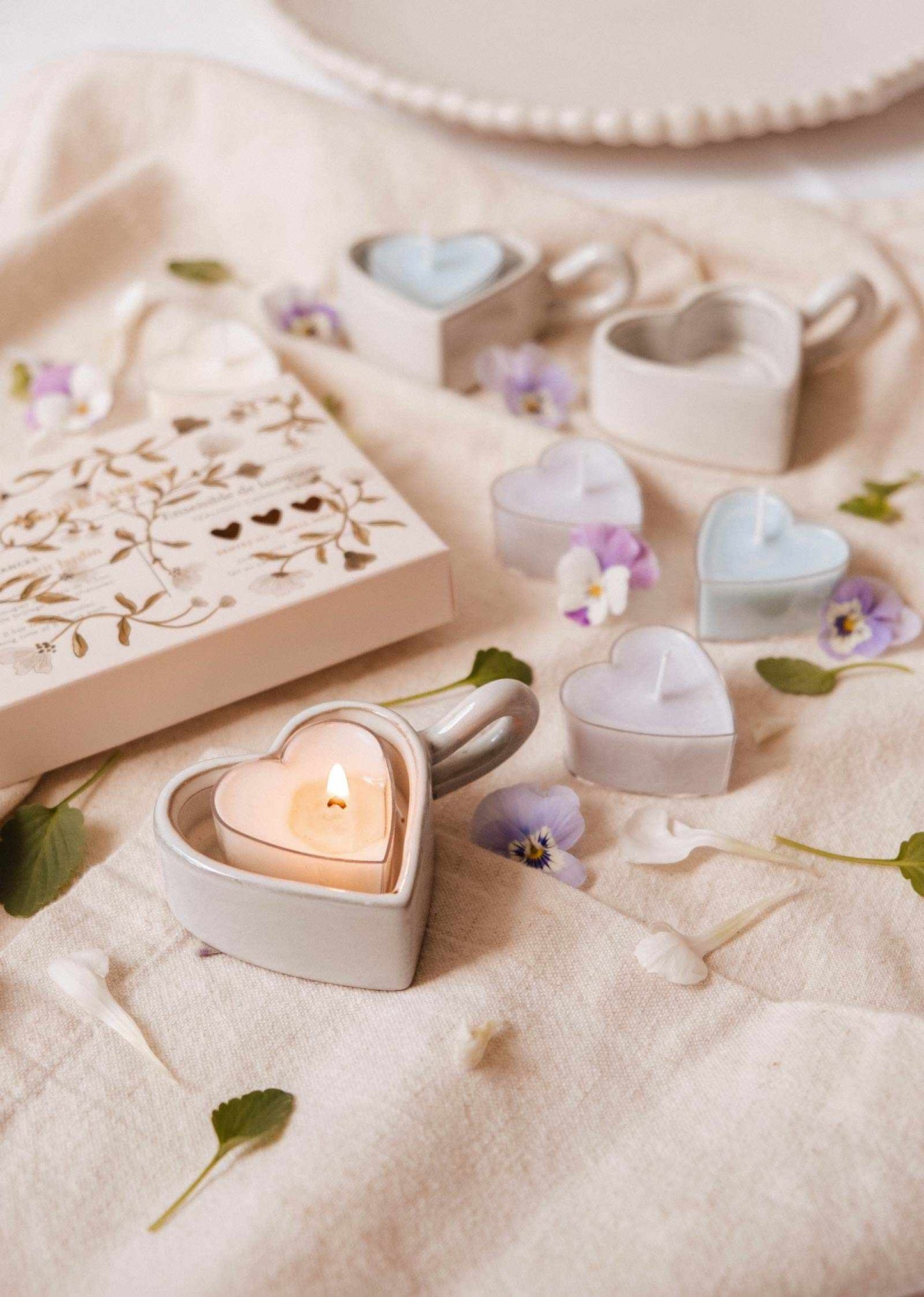 Blush Hearts Tealight Candle Kit