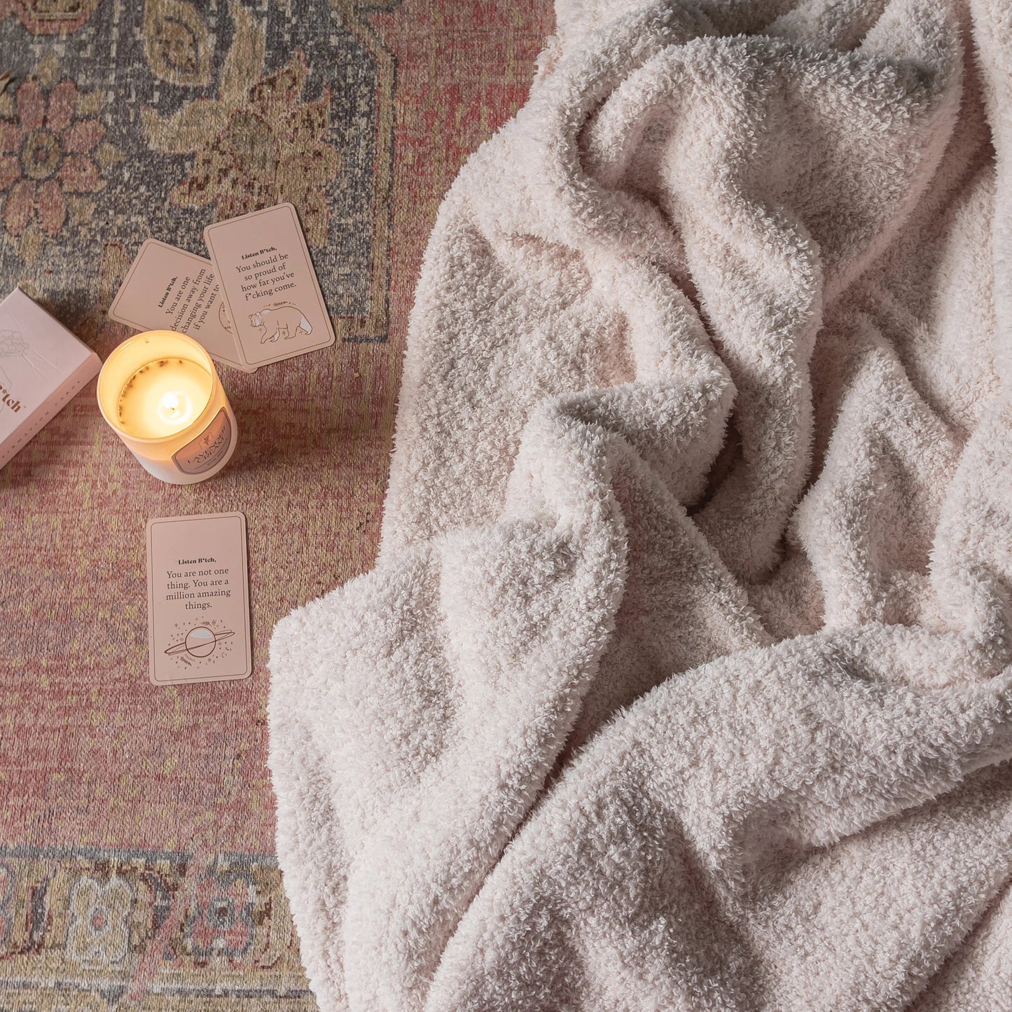 Primrose Pink Solid Double Layered Print Extended Throw