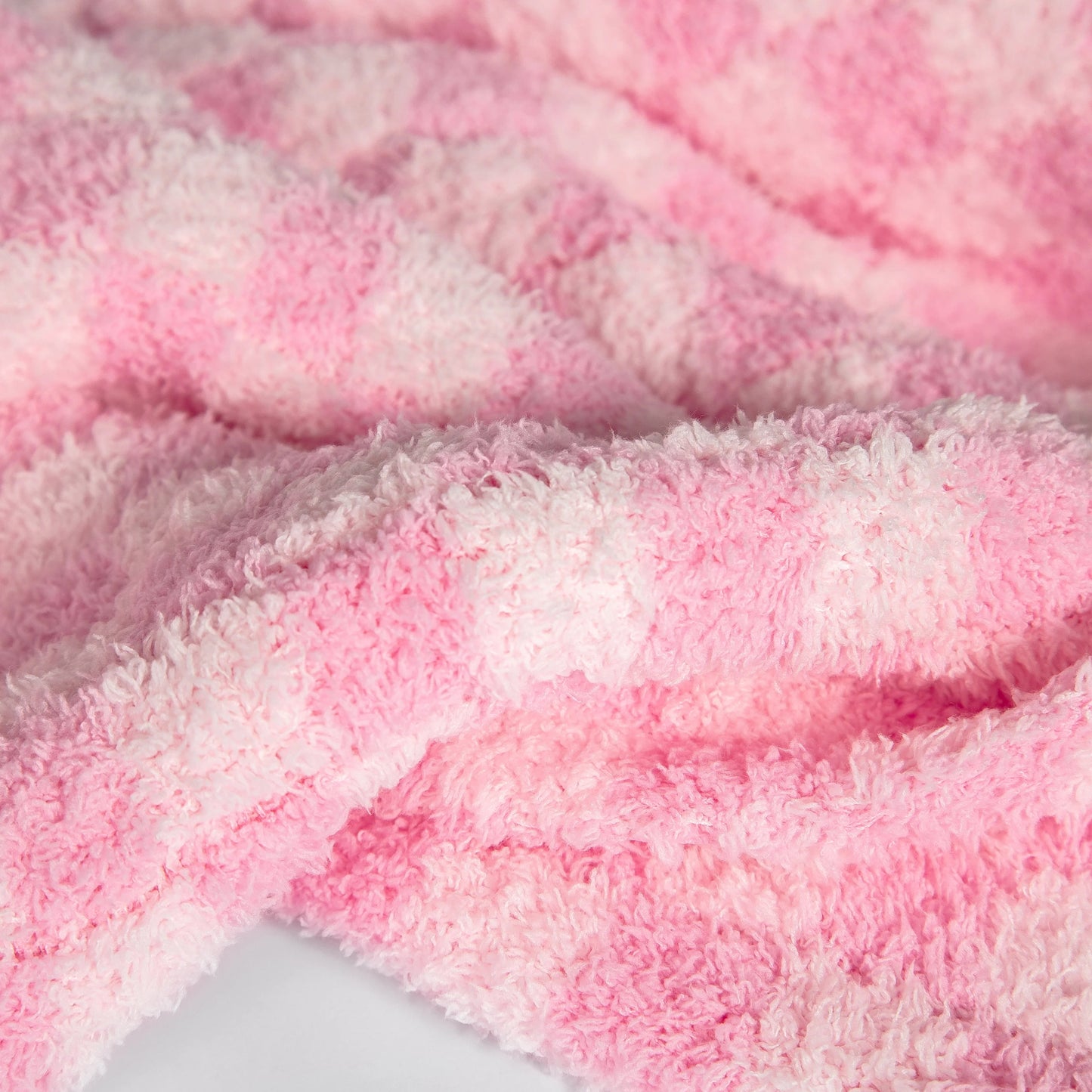 Cotton Candy Check Print Extended Throw