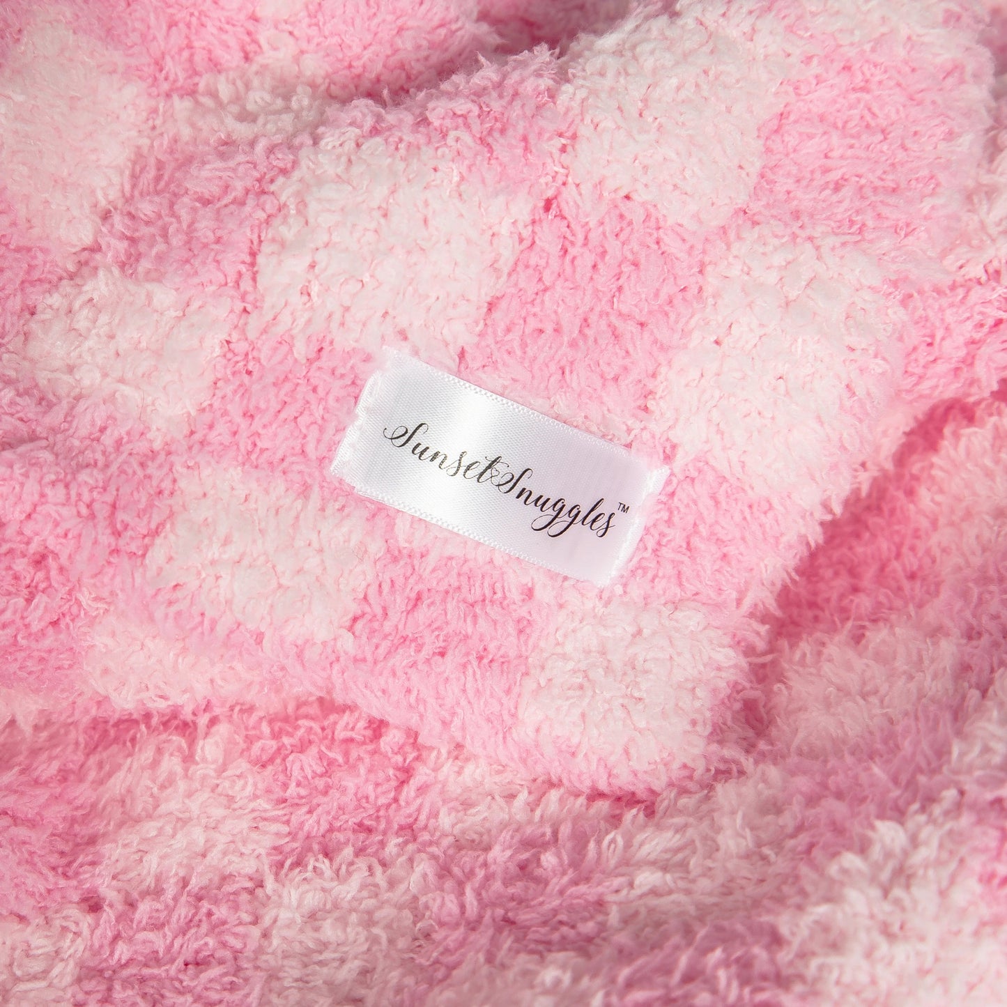 Cotton Candy Check Print Toddler Blanket