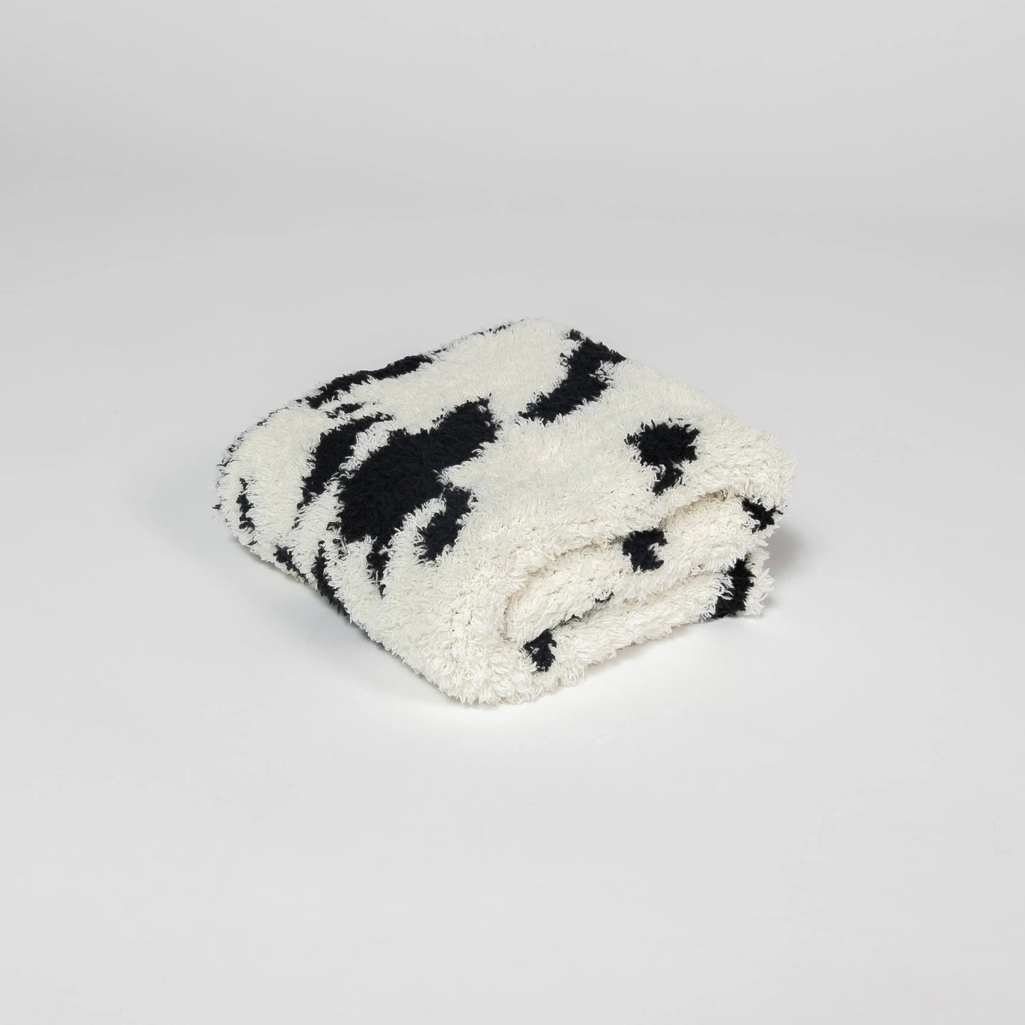 Tap Shoe & Baby's Breath Cow Print Lovey Baby Blanket
