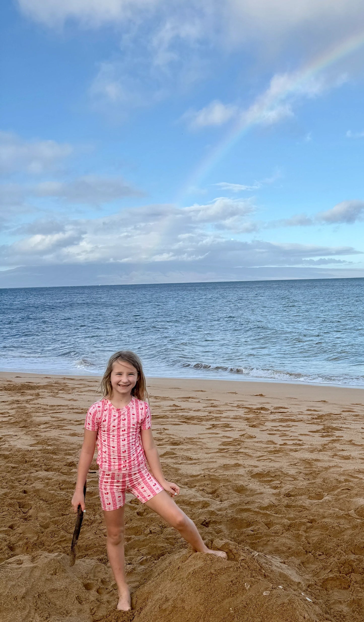 Kids Strawberry & Cherry Bows Pajama Shorts