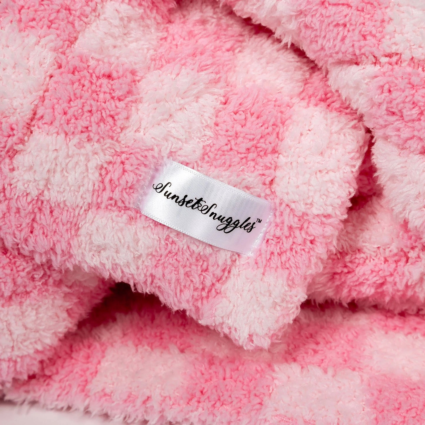 Cotton Candy Check Print Toddler Blanket