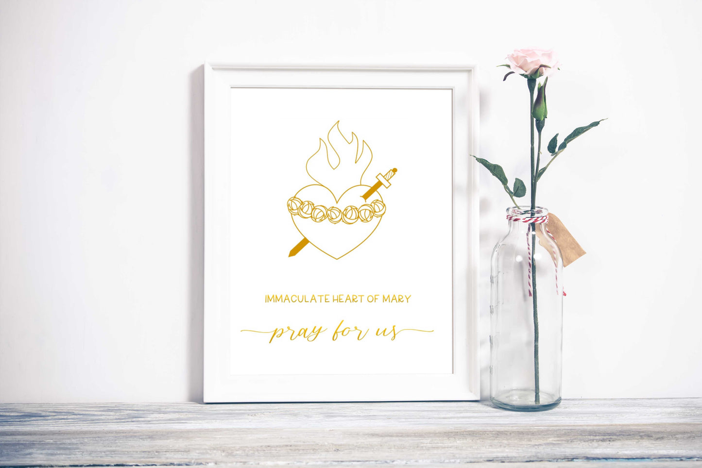 Immaculate Heart of Mary Gold Foil Print