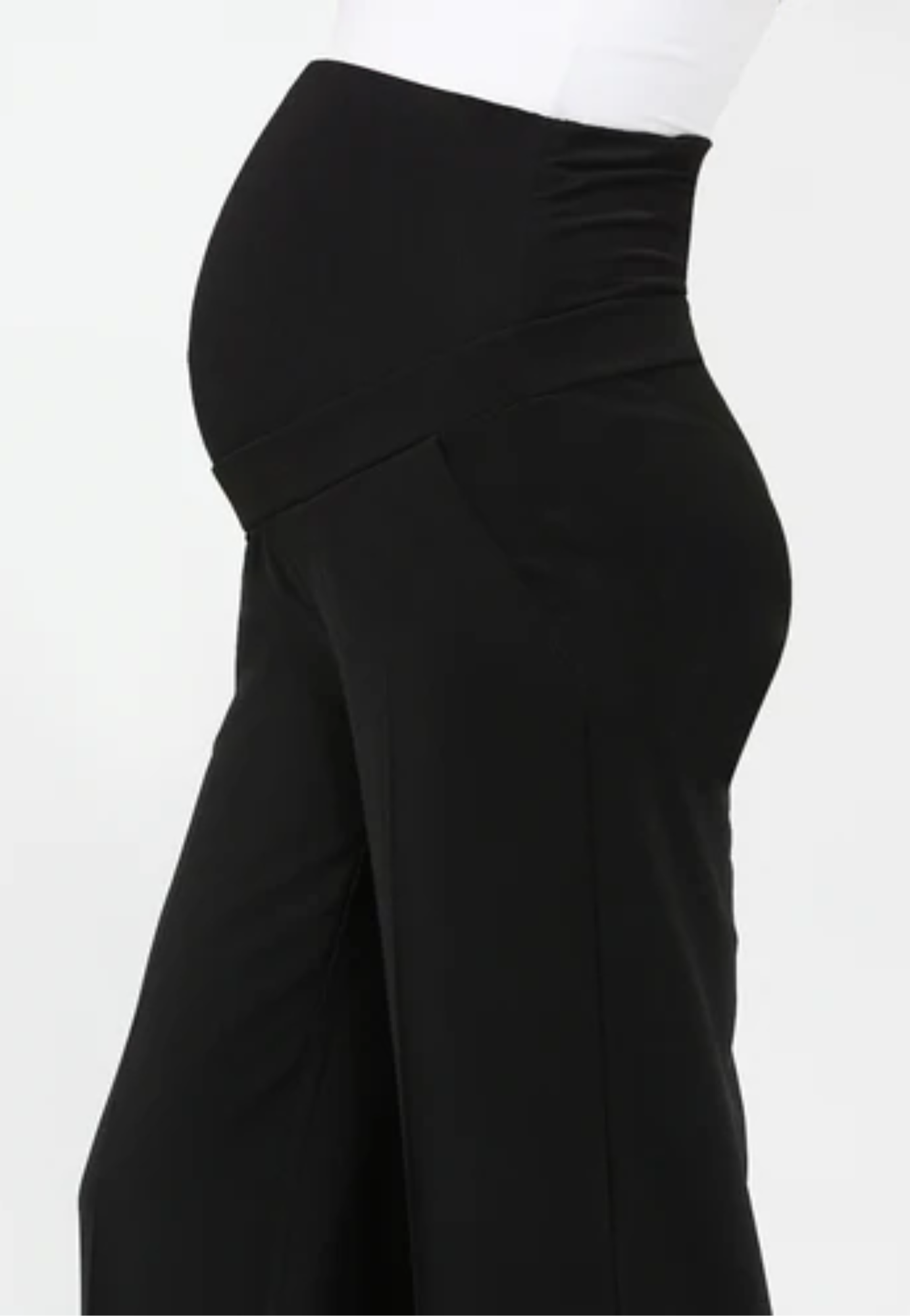 Alexa Wide Leg Maternity Pant Black
