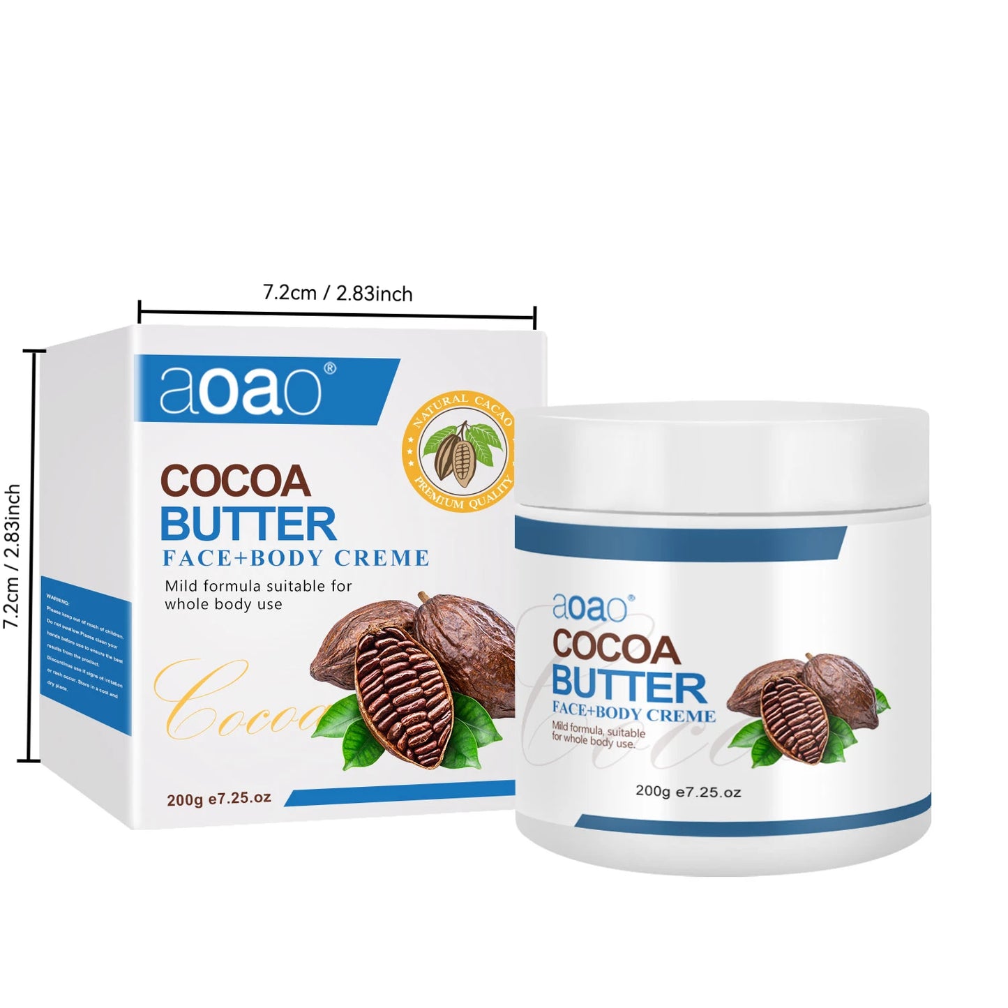 Shea Butter Body Cream - Coconut & Cocoa Butter Formula,   Suitable for All Skin Types, Hypoallergenic with Vitamin E