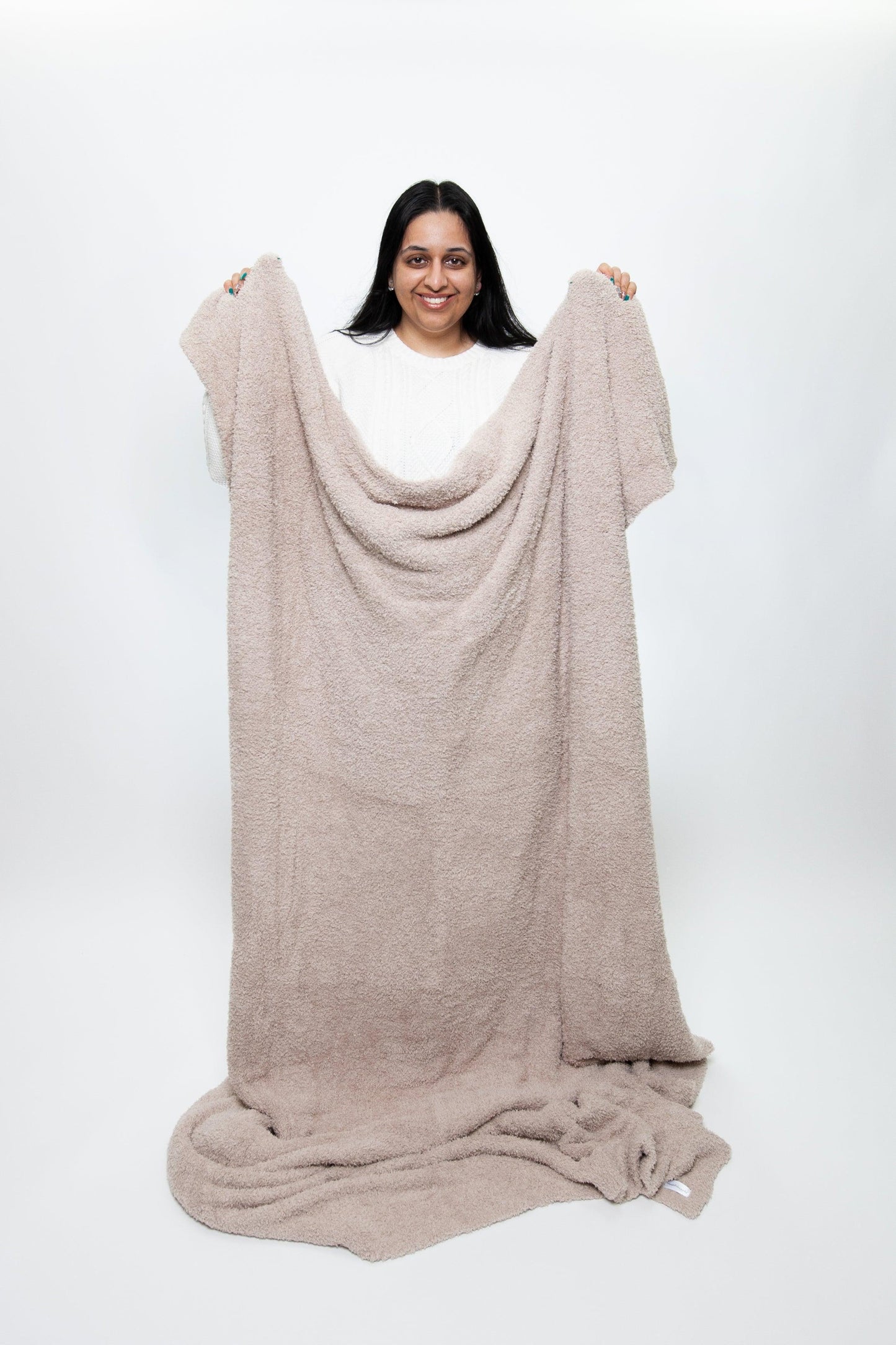 Rainy Day Solid Double Layered Print Extended Throw