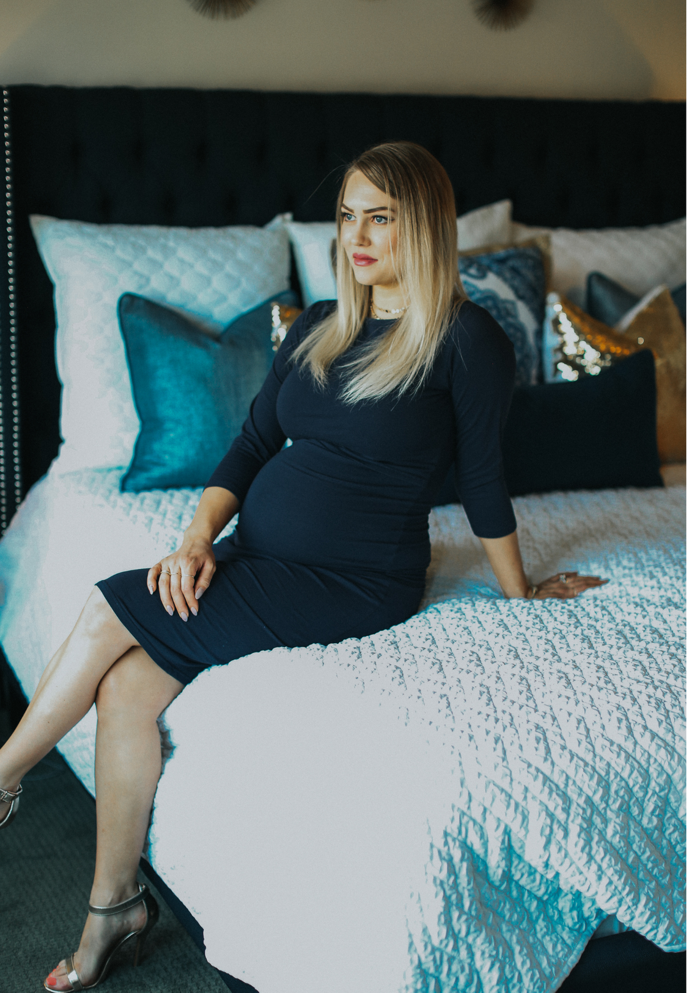 Taryn 3/4 Sleeve Maternity and Nursing Dress