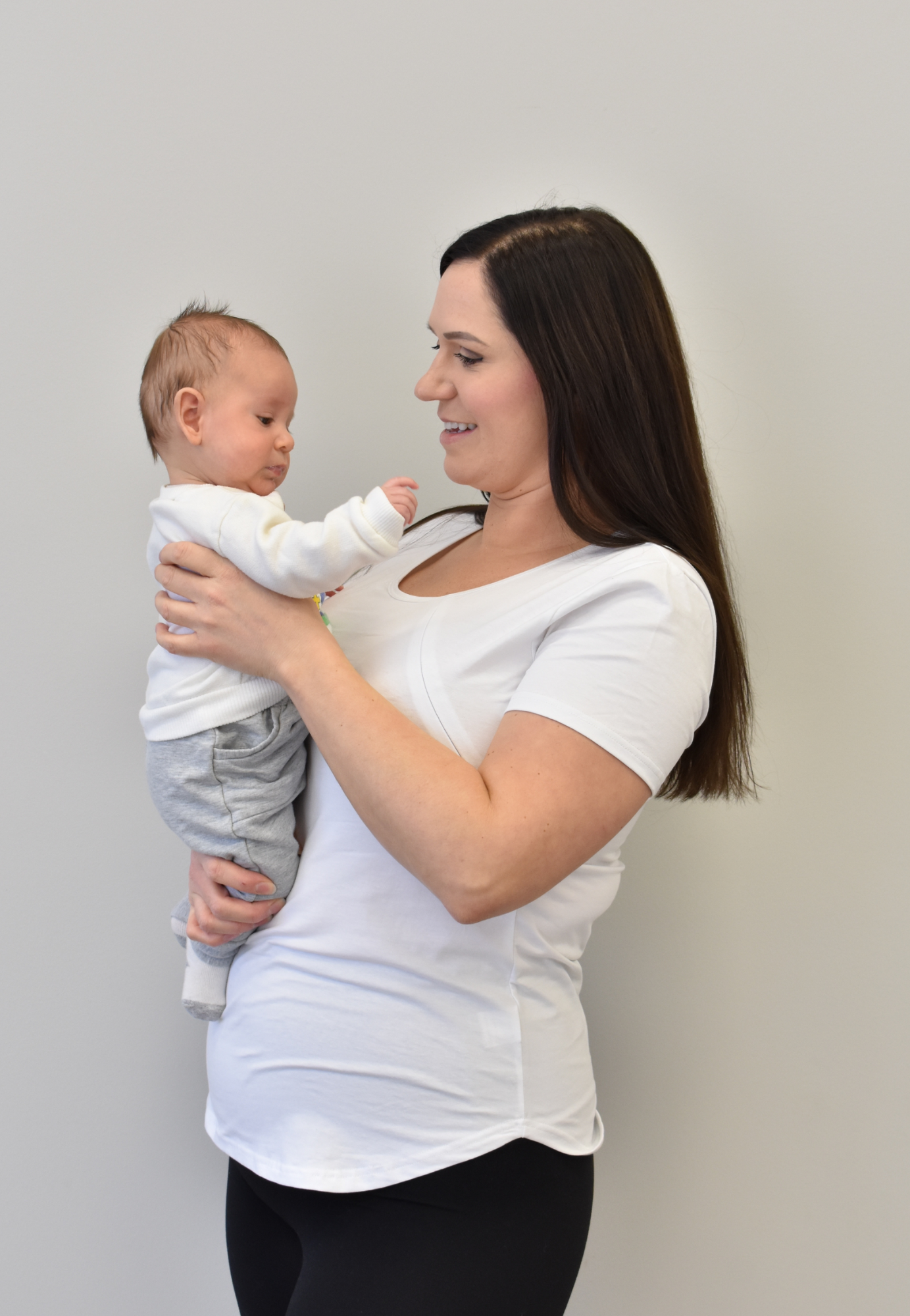 Zoe Zipper Short Sleeve Nursing Tee Shirt